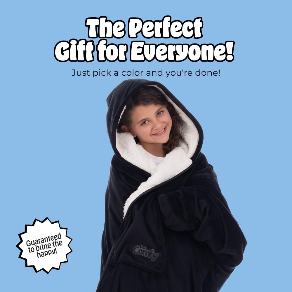 THE COMFY Original | From Shark Tank | Patented | Oversized Sherpa Wearable Blanket Hoodie| Gift for Women & Men | One Size