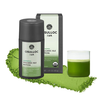 OSULLOC Jeju Matcha Milk Tea Powder Stick Packets, 10 Count