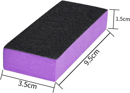 LNAUJS 2 Pack Buffer Block, Professional Manicure Tools Kits, 100/180 Grit, Black Nail Pedicure File and Sanding Buffing Grinding Plisher File