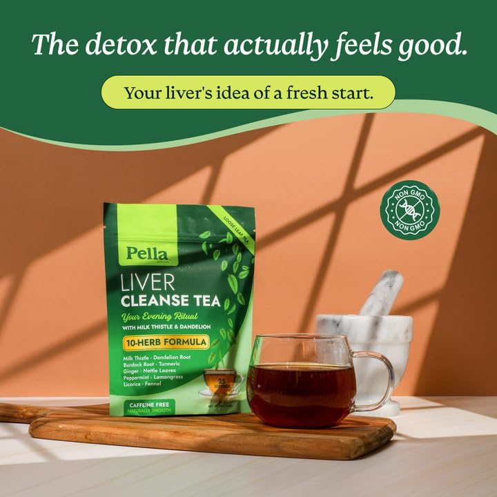 Pella Nutrition Liver Cleanse Caffeine-Free Loose Leaf Tea - 25 Servings