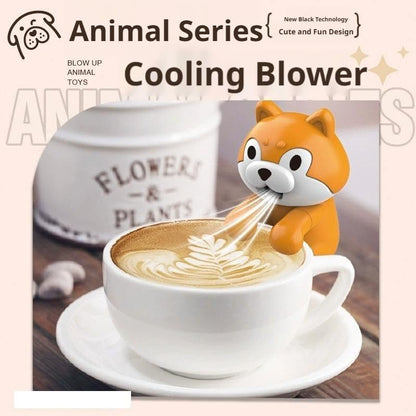 Cooling Clip-On Mini Fan for Cup & Bowl,Dinosaur Animal Fans Coffee Chiller