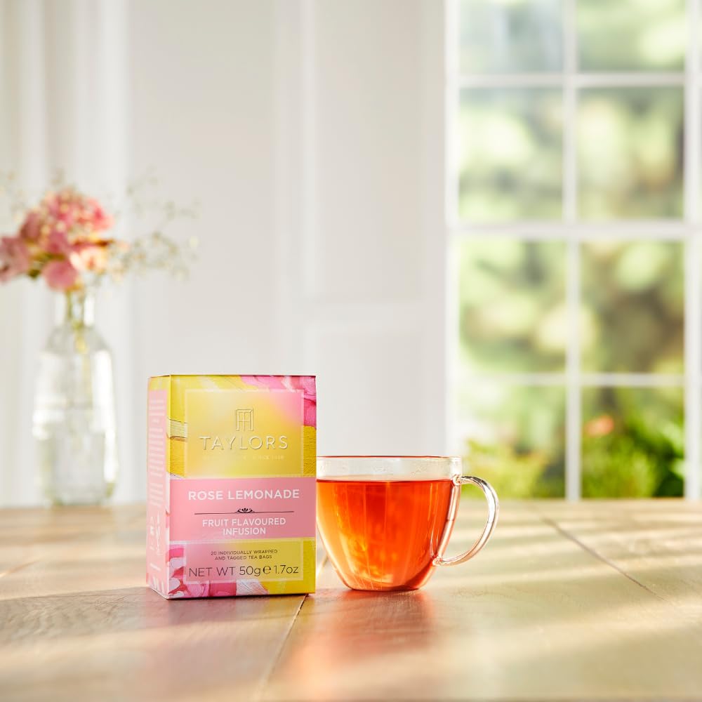 Taylors of Harrogate Rose Lemonade Herbal Tea Bags, 20ct (Pack of 1)
