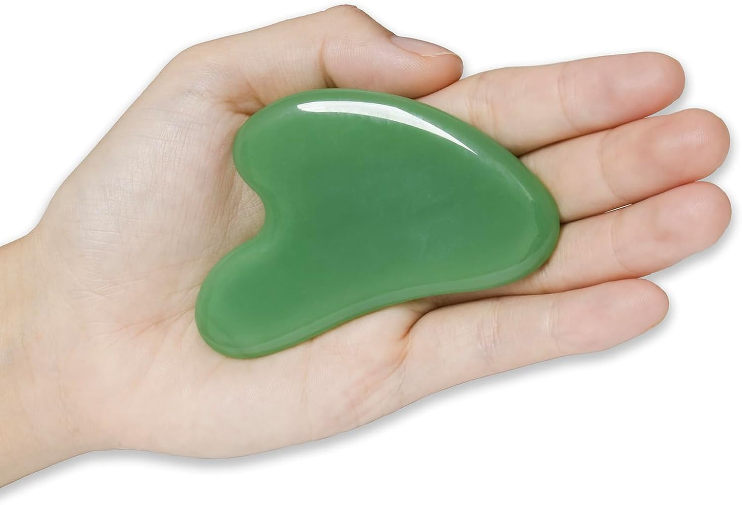 Gua Sha Jade Stone Gua Sha Massage Tool, Guasha Tool for Face and Body Skin Massage. Tools for SPA Acupuncture, Pink Stone for Body Face Neck and Eye, Skin Care Gift for Woman (Pink)