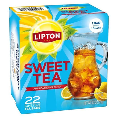 Lipton Southern Sweet Iced Tea Bags, Family Size, 132 Total Bags