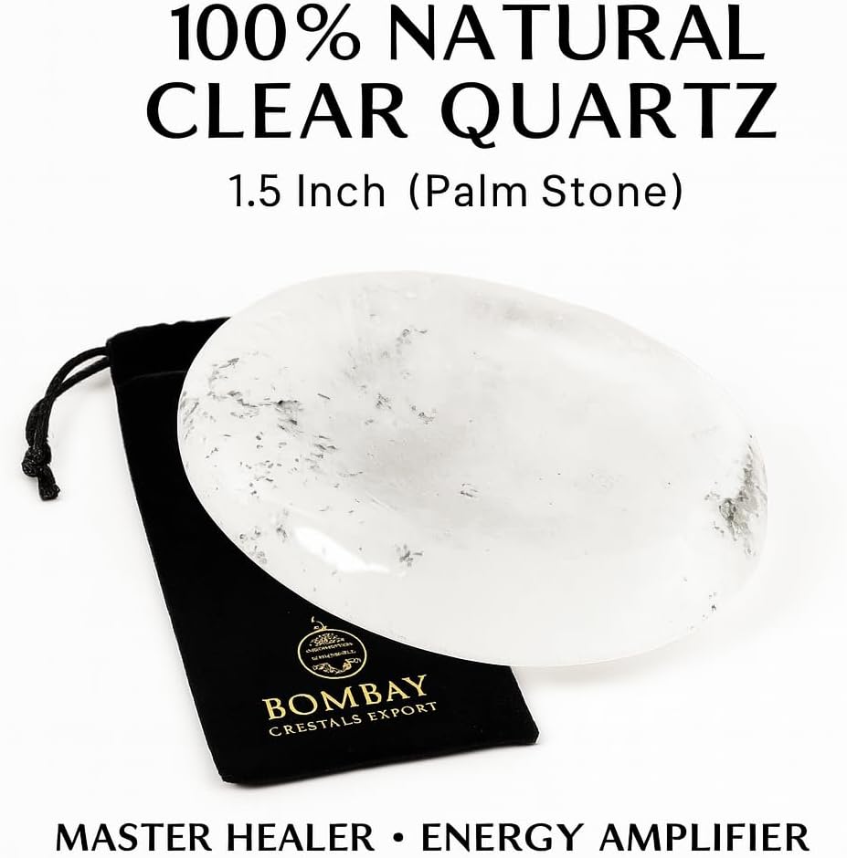 Natural Polished Thumb Palm Crystal for Meditation, Labradorite Worry Stone for Stress Relief, Anxiety Support & Pocket Reiki Healing