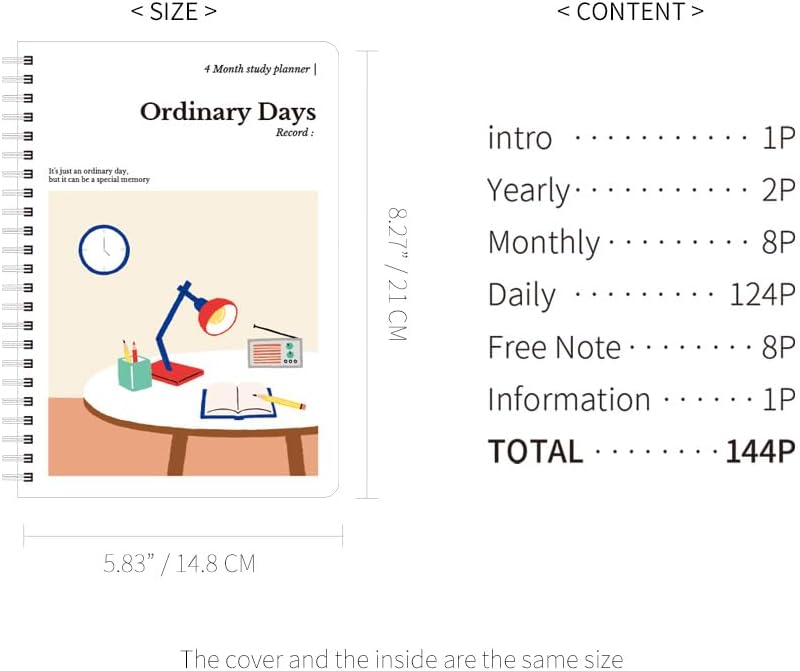 Monolike Basic B5 Monthly + Weekly Planner pad, A SET - Academic Planner, Weekly & Monthly Planner, To-do list, Note pad, Scheduler