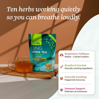 Pella Nutrition Lung Detox Caffeine-Free Loose Leaf Tea - 25 Servings