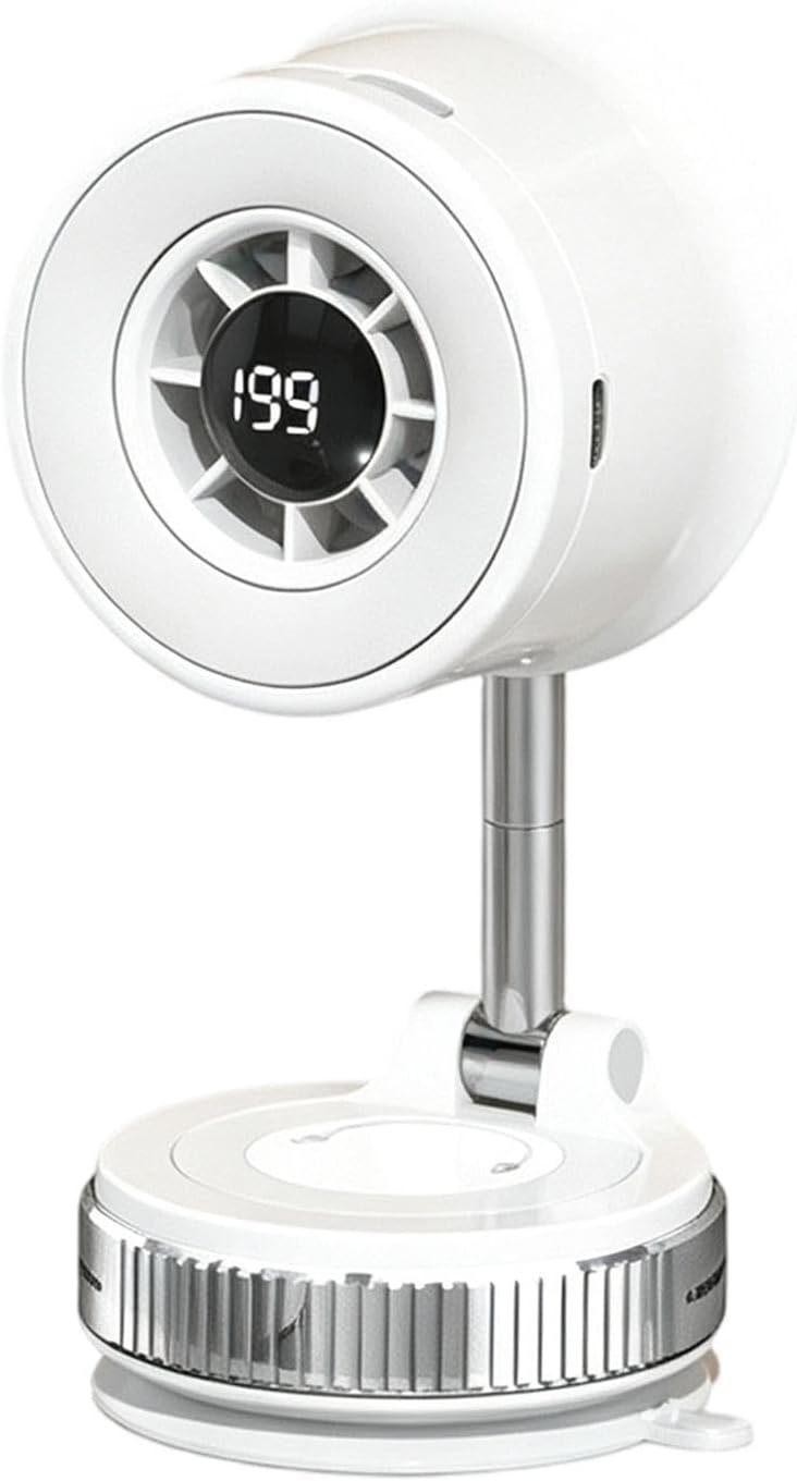 Portable Fan for Travel 199 Wind Speeds 360 Degree Adjustable Suction Cup