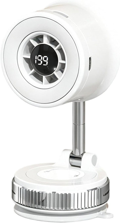 Portable Fan for Travel 199 Wind Speeds 360 Degree Adjustable Suction Cup
