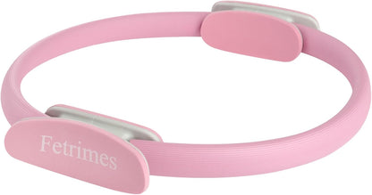 Pilates Ring 15 Inch Magic Circle Ring, Dual Padded Handles Pilates Exercise Circle, Adjustable Yoga Ring