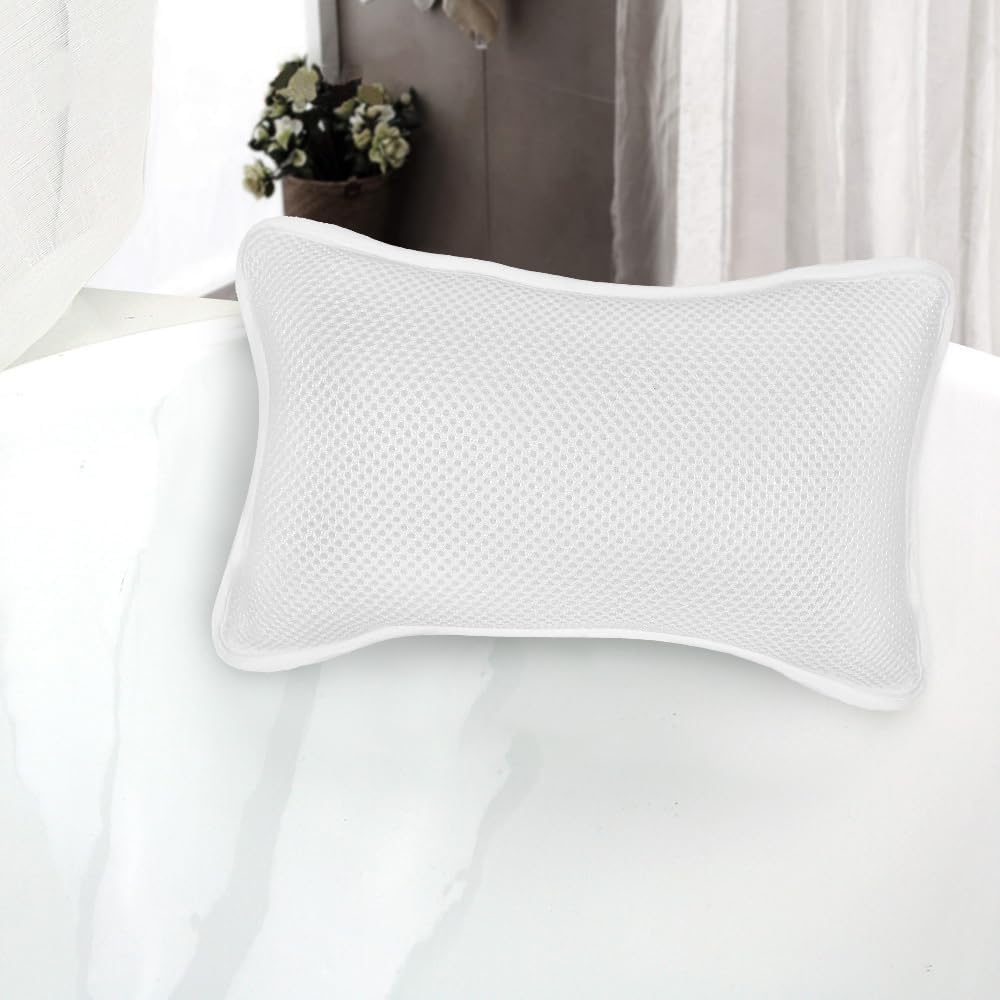Luxury Bath Pillows for Tub, Slip Resistant Waterproof Bath Pillows for Tub Neck and Back Support with 2 Strong Suction Cups, Relaxing Spa Essentials