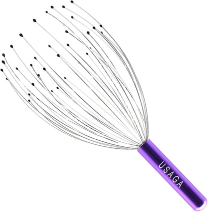 USAGA 36 Fingers Head Massager Scalp Massager Head Scratcher, Stocking Stuffers Gift for Scalp Body Relaxing (Black)