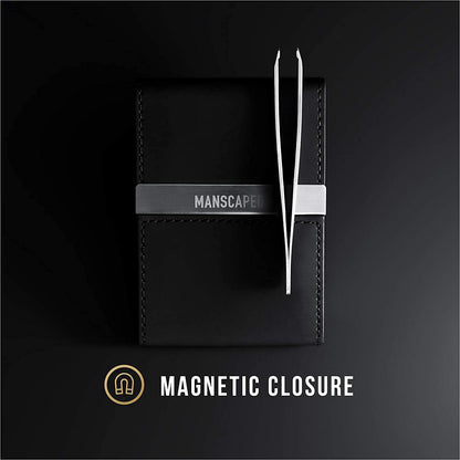 MANSCAPED® Shears 3.0, 5-Piece Precision Men’s Nail Grooming Travel Kit, Stainless Steel Manicure Set with Fingernail & Toenail Clippers, Nail File, Slant Tip Tweezers, Cuticle Scissors, Travel Case