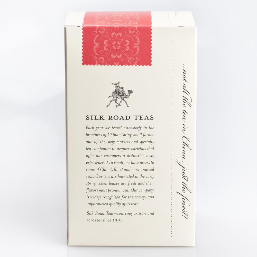 Silk Road Teas, Organic White Peony Tea, Bai Mu Dan, Soft & Sweet Aroma, Delicate Melon Taste, 15 Tea Bags