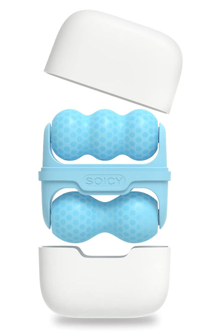 Ice Roller Double Ended, Ice Roller for Face & Eye Puffiness Relief, Ice Face Roller Massager for Migraine Pain, 2 in 1 Facial Ice Roller Skin Care Tool for Whole Body Minor Injury Cold Compress