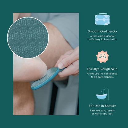 Bare August Glass Foot File Callus Remover- Heel Scraper & in Shower Foot Scrubber Dead Skin Remover - Pedicure Foot Buffer for Soft Feet
