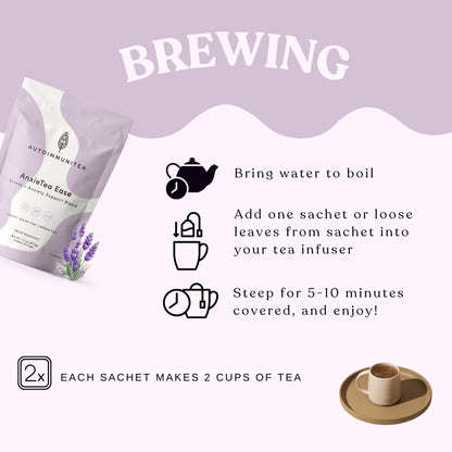 Organic Lavender Tea Loose Leaf Tea Bags – Sleep Tea, Passion Flower Tea, Calming Tea, Nighttime Tea, Relaxing Tea, Tulsi, Stress Tea, Caffeine Free AIP Bedtime Herbal Blend