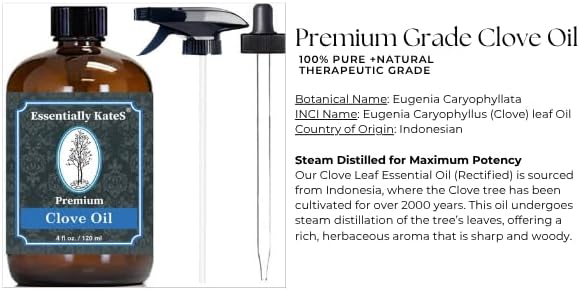 Essentially KateS Lavender Oil – 100% Pure & Natural, Steam-Distilled, with Glass Dropper, Roll-On Bottle & Sprayer for Aromatherapy, Skin & Home Use
