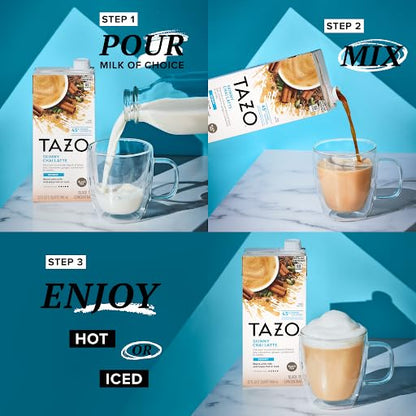 TAZO Skinny Chai Latte Concentrate, 32 oz Cartons, 2-Pack