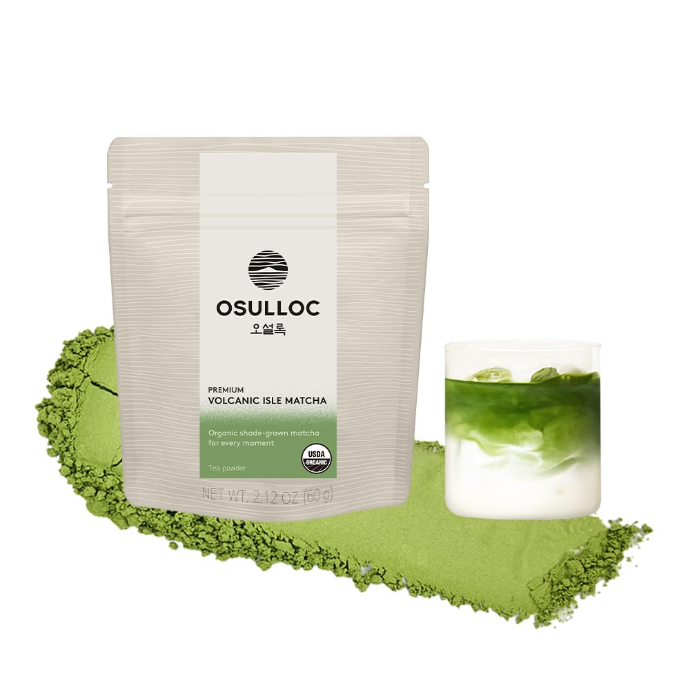 OSULLOC Jeju Matcha Milk Tea Powder Stick Packets, 10 Count