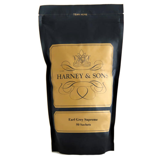 Harney & Sons Earl Grey Supreme Tea Sachets, 50 Count