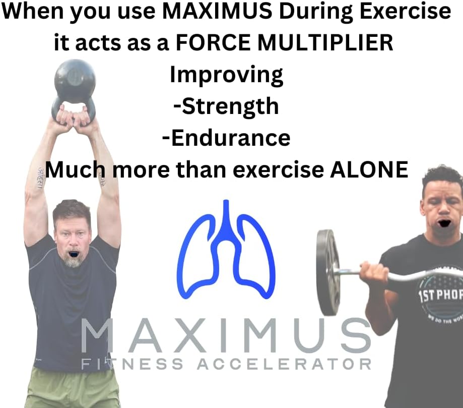 Maximus Lung Trainer Device | VO2 Max Trainer for Endurance Training, Breathing Exercise & Lung Capacity, Portable Resistance Exerciser for Supporting Fitness & Oxygen