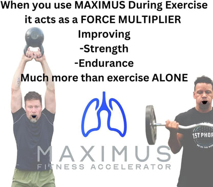 Maximus Lung Trainer Device | VO2 Max Trainer for Endurance Training, Breathing Exercise & Lung Capacity, Portable Resistance Exerciser for Supporting Fitness & Oxygen