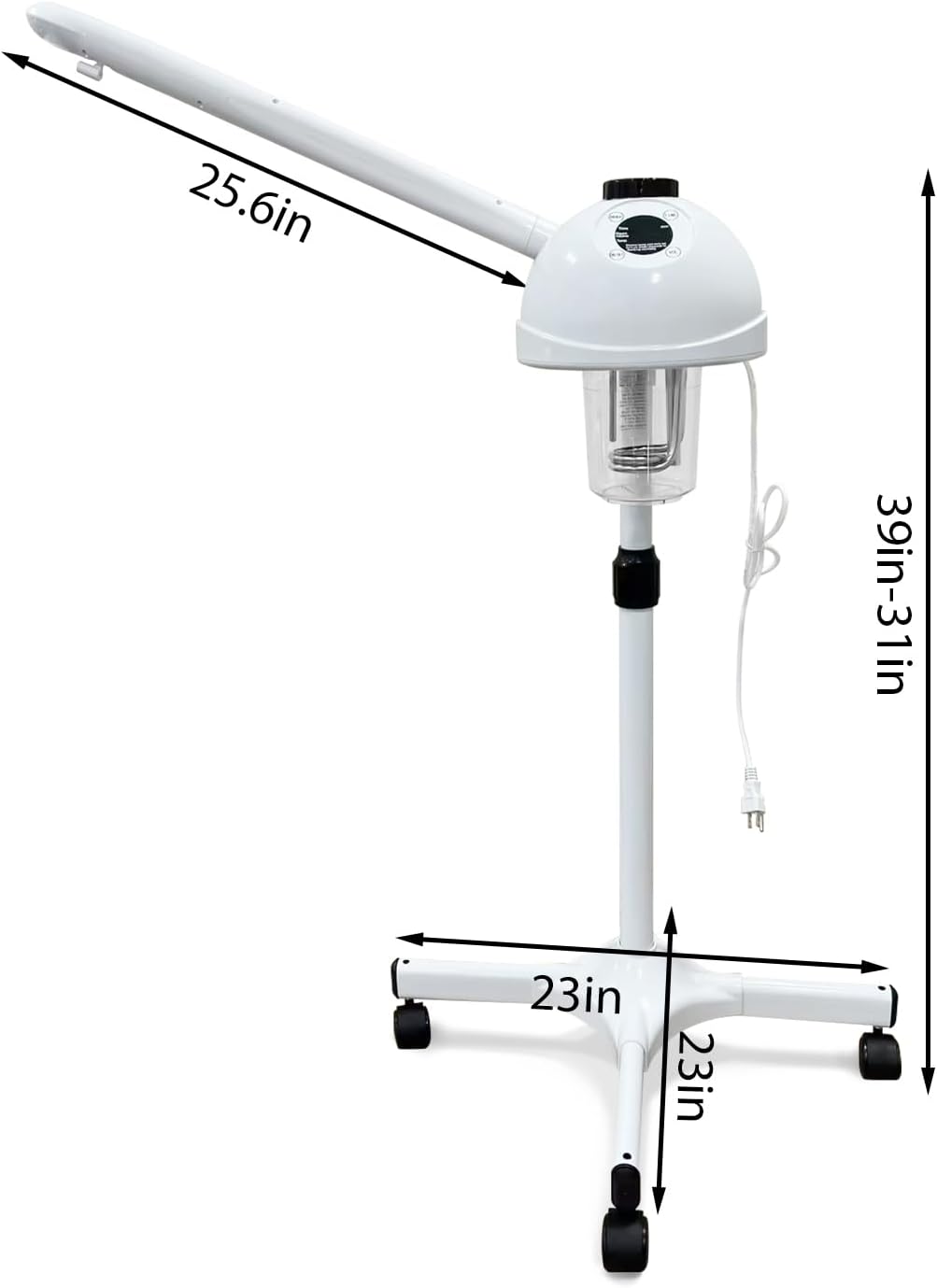 Professional Facial Steamer 3 in 1 Steamer for Face with Hot & Cold Nozzle 5X LED Magnifying Lamp Facial Steamer for Esthetician Beauty Face Equipment Use at Home or Salon