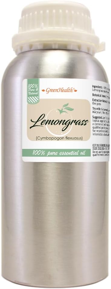 GreenHealth Lavender Essential Oil – 16 fl oz (473 ml) – 100% Pure & Uncut – Aluminum Bottle – Bulk Lavender Oil for Diffuser, Aromatherapy, Candles, Soap & DIY
