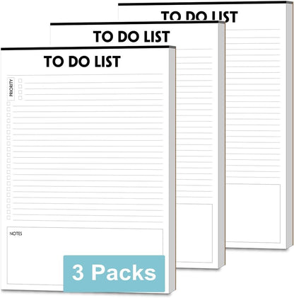 Nokingo To Do List Notepad - 5.5"x8.2", 50 Sheets, To Do Notebook with Check List Organizing, Tear Off, Simple Script, College Ruled To Do Planner for Daily Task