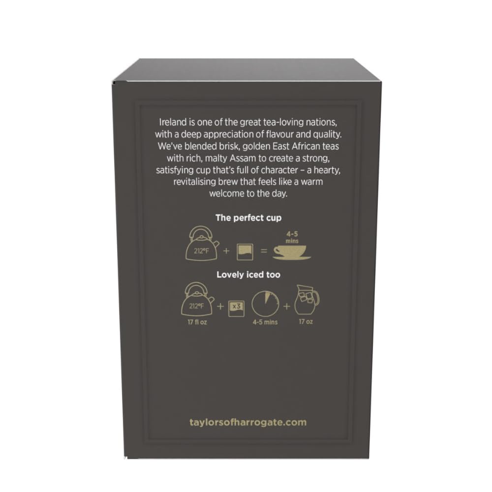 Taylors of Harrogate Irish Breakfast Black Tea Bags, 50ct (Pack of 6)