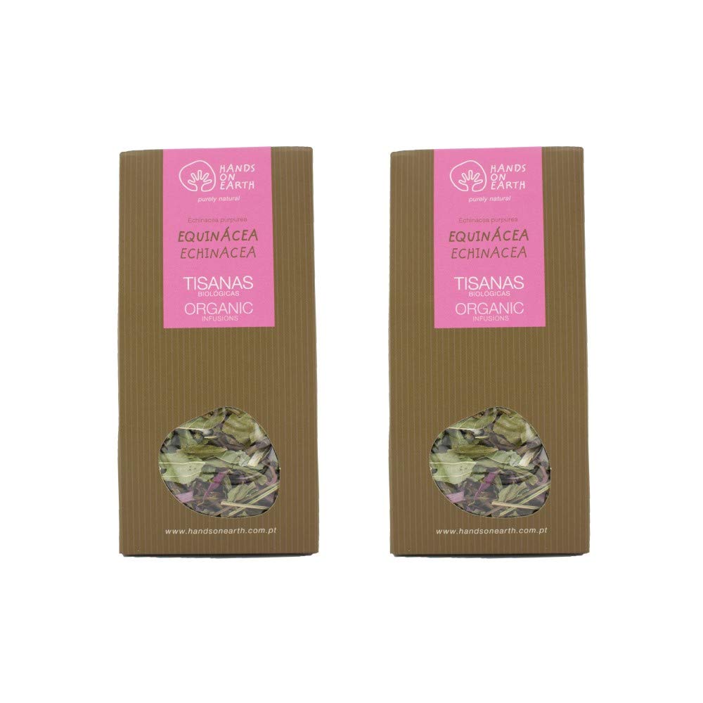 Hands on Earth Organic Echinacea Tea 2x25g (0.88oz) / Loose Leaves/Serves 48 Cups (Pack of 2)