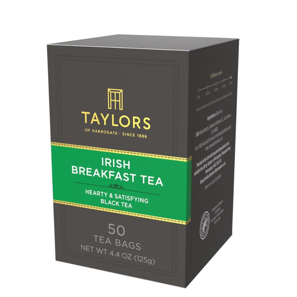 Taylors of Harrogate Irish Breakfast Black Tea Bags, 50ct (Pack of 1)