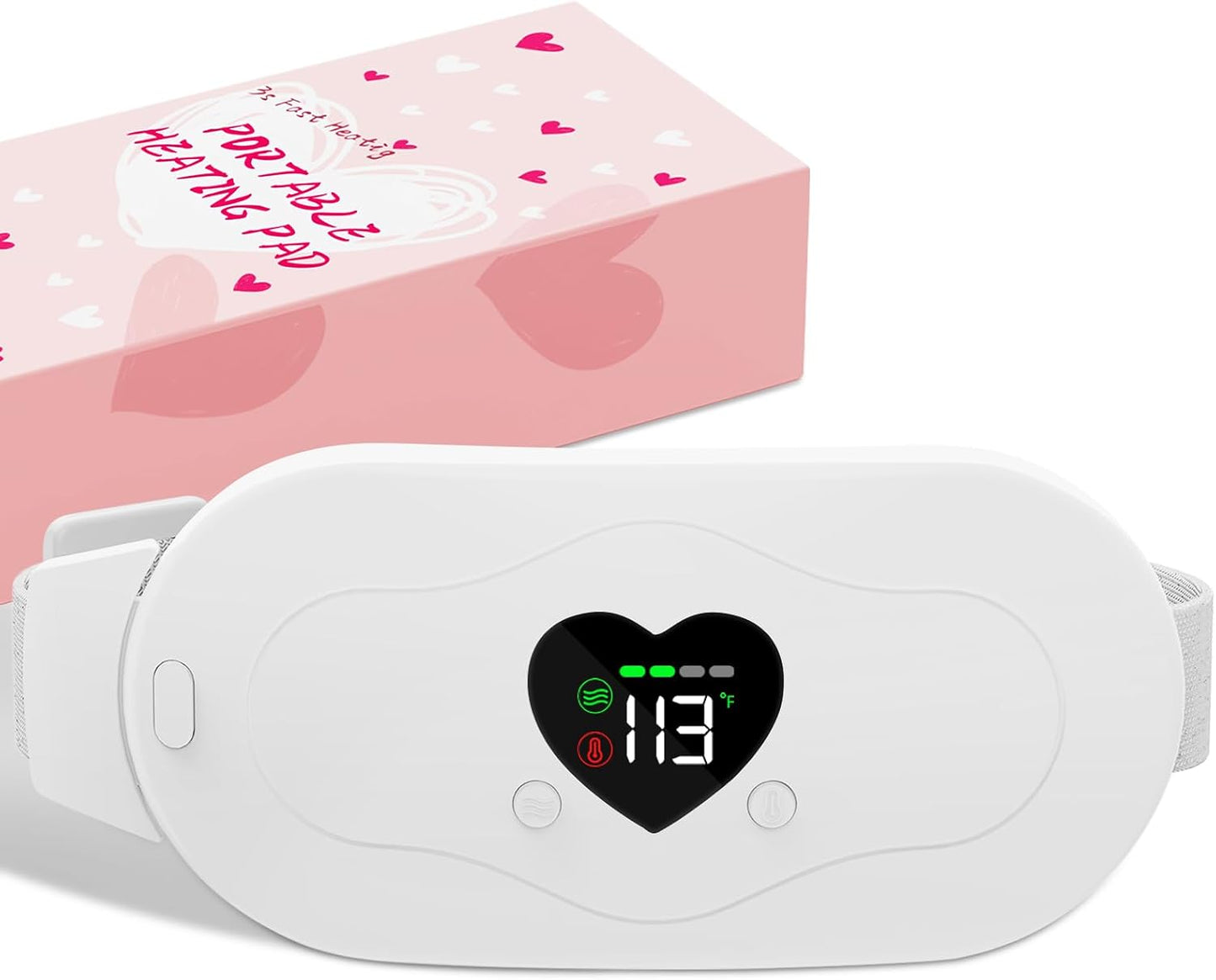 Glyduny Portable Heart Heating Pads, Electric Cordless Heat Pad