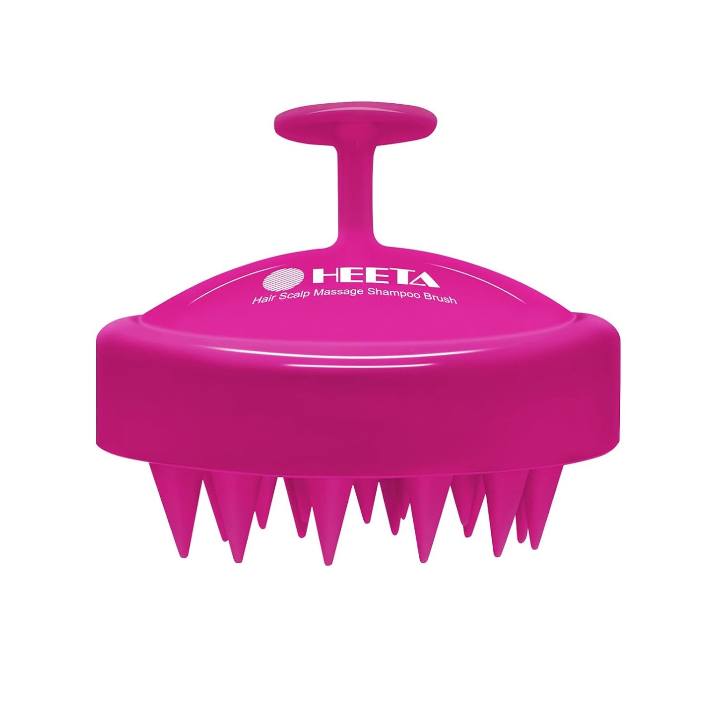 HEETA Scalp Massager Hair Growth, Soft Silicone Scalp Scrubber Shampoo Brush for Exfoliation, Dandruff Removal Head Massage Stress Relax, Wet & Dry Use for Thick Thin Curly Hair Care, Black