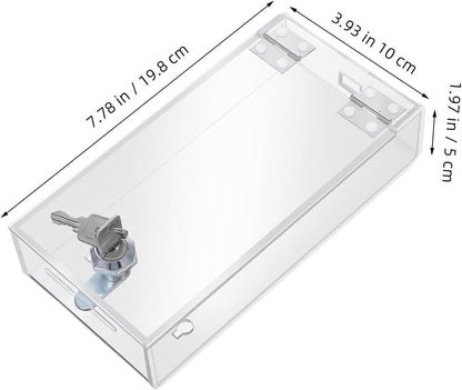 VICASKY Phone Lock Box with 2 Keys, Clear Acrylic Cell Phone Locker Case with Charging Port for Screen Time, Classroom, Office and Home