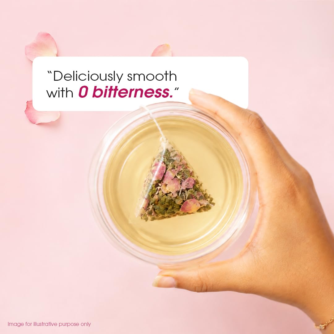 Teabox Premium Darjeeling Green Tea With Natural Rose Petals |100% Whole Leaf & 0% Bitterness | Green Tea From The Himalayas | 25 Tea Bags (Low Caffeine)