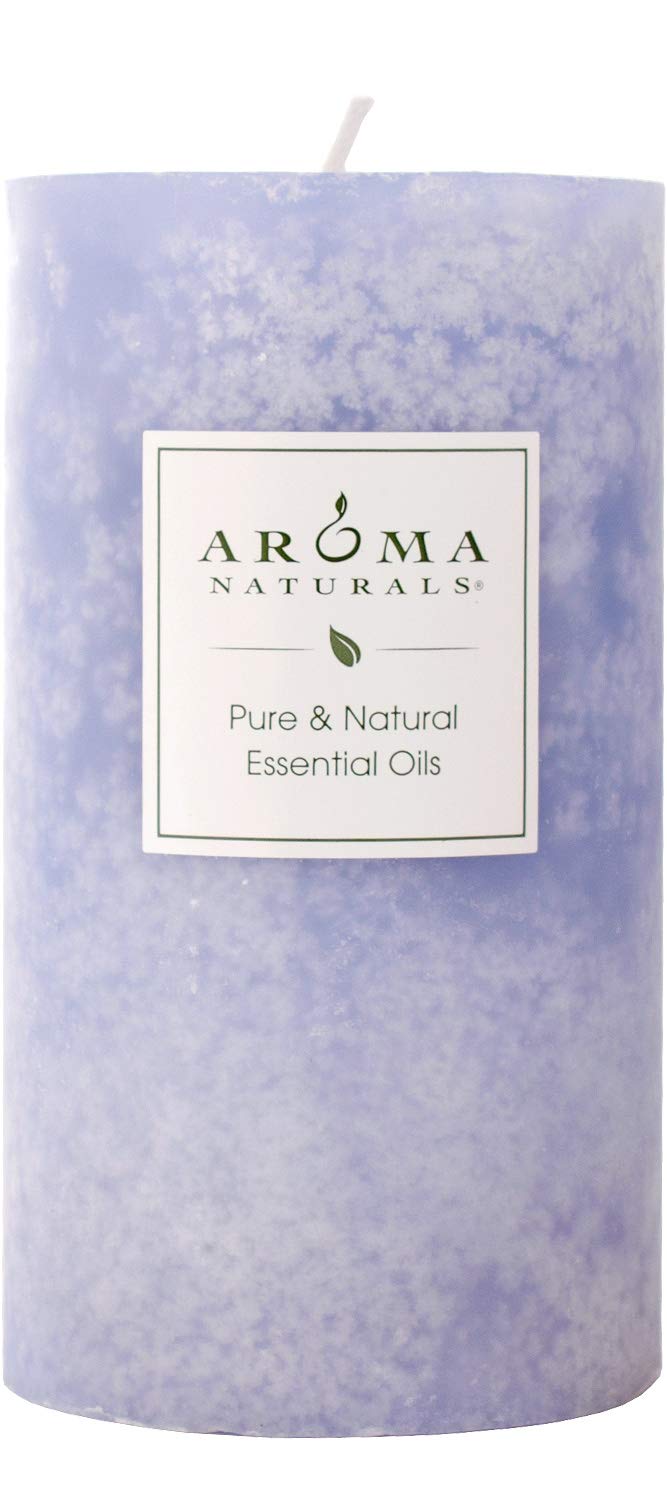 Aroma Naturals Essential Oil Tranquility Pillar Candle, 2.5" x 4", Lavender, 11 Ounce