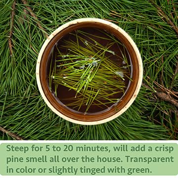 Wild Dried White Pine Needle Tea- 40 bags, 4g/bag- 100% Natural Pure Pine Needles Herbal Tea - Caffeine free- Cut & Sifted- Non-GMO