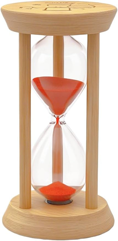 Mini Wooden Sand Timers,100% Bamboo Hourglass Sand Timers 1Min Sandglass Timer for Toothbrush Timer Games Classroom Home Office Cooking(Blue+1Min)