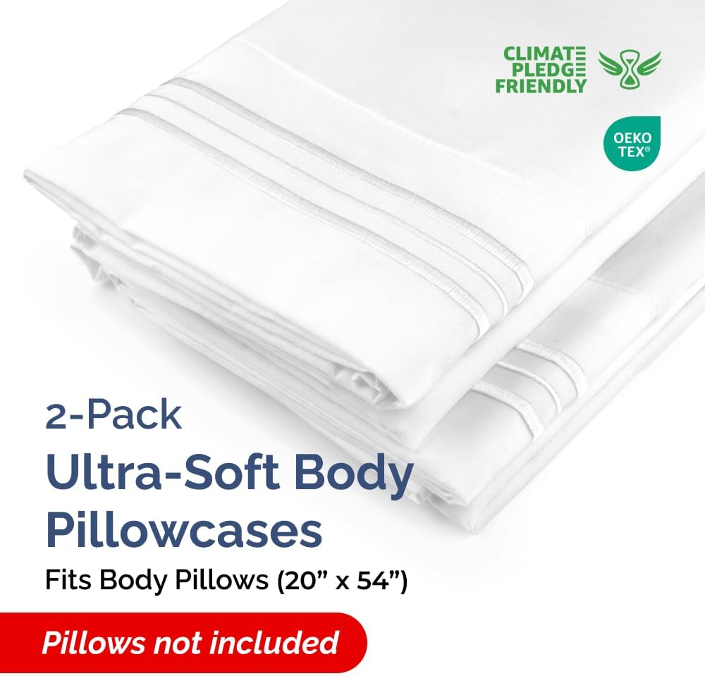 Standard Pillow Cases Set of 10 - Ultra Soft Hotel Quality Pillowcase Covers - Comfy, Cozy & Wrinkle Free - Shrink, Stain and Fade Resistant - Machine Washable Pillow Protectors - 10 Pcs Set - White - Colors A
