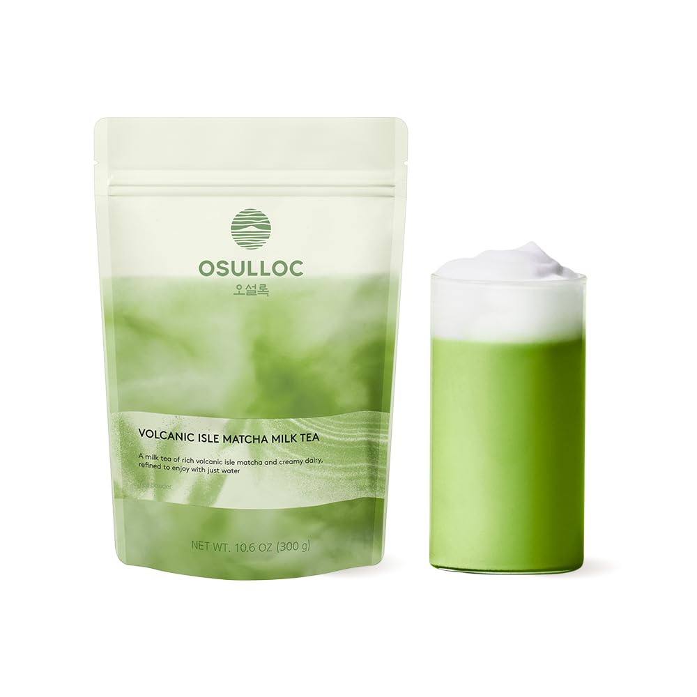 OSULLOC Jeju Matcha Milk Tea Powder Stick Packets, 10 Count