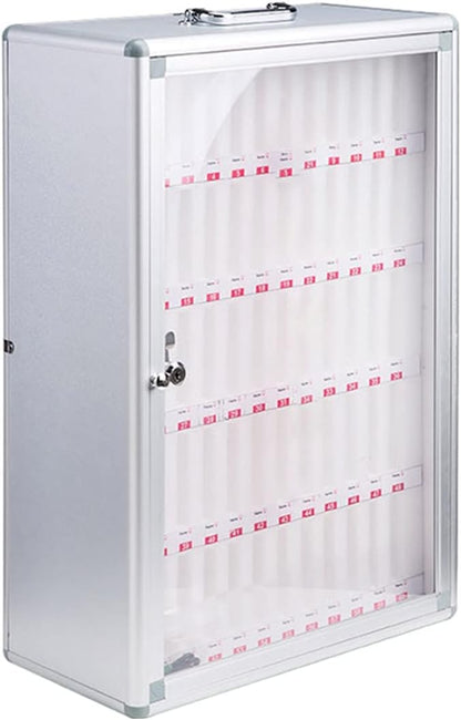 Wall-Mounted Aluminum Alloy Mobile Phone Charging Station & Storage Cabinet Numbered Lockable Cell Phone Storage Box Secure for Schools Offices Events,One Colour,60-One Colour-12