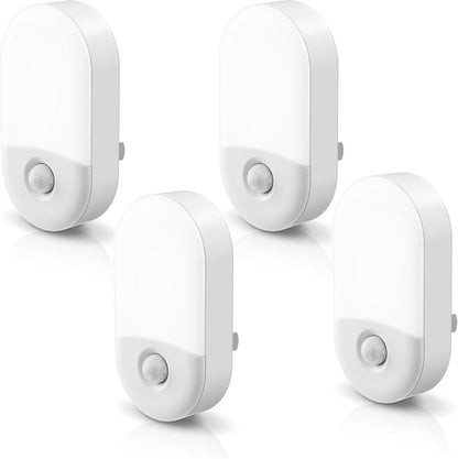 L LOHAS LED Amber Night Light, 2 Pack, Night Lights Plug into Wall Motion Sensor, 0.6W 2000K, LED Nightlights, 30/60LM Adjustable Brightness, Automatic Low Blue Nightlight for Kids, Bathroom, Hallway