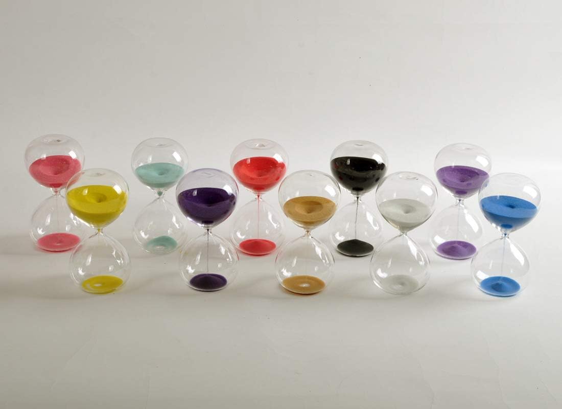 Graces Dawn Super Beautiful Transparent Glass Hourglass Sand Timer 60 Minutes with (Black)