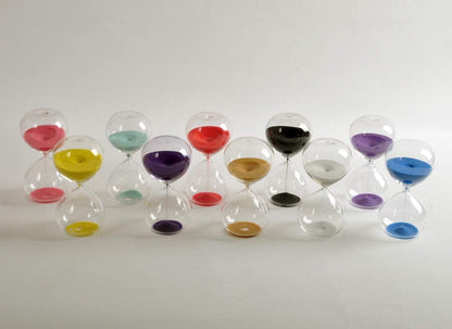 Graces Dawn Super Beautiful Transparent Glass Hourglass Sand Timer 60 Minutes with (Black)