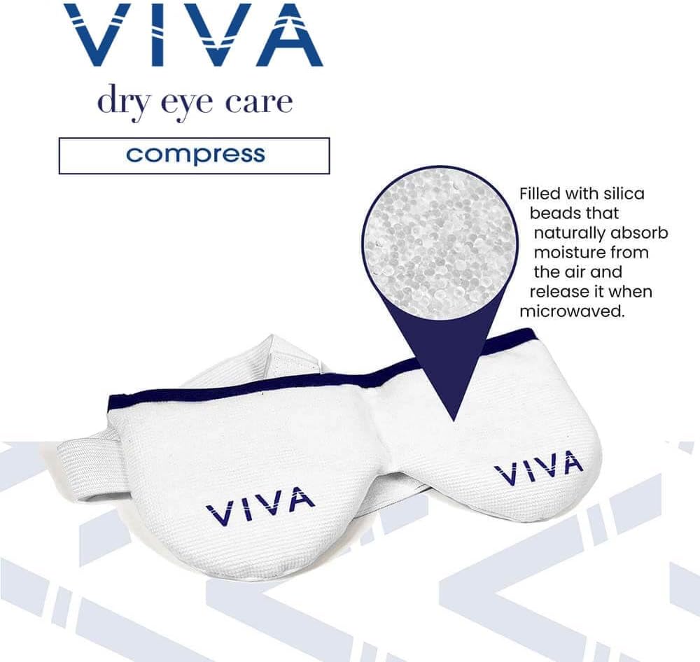 Viva Moist Heat Eye Mask | Microwave Activated | Quick& Soothing Relief | Reusable, Washable
