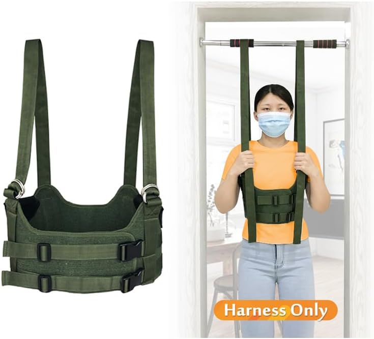 Back Stretcher Lumbar Traction Device Spinal Decompression Machine Lumbar Belt for Lower Back Pain Relief Sciatica Herniated Disc Back Alignment Device Hang Upside Down Stretch Back Harness (S 34~38)