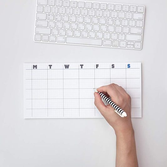 JSTORY Sticky Planner Adhesive Paper Note Columnar Scheduler Organizer to-do One Size Weekly White