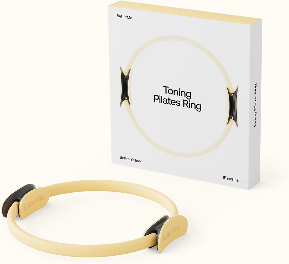 BetterMe Toning Pilates Ring – Magic Circle Pilates Ring for Strength & Flexibility – 15 Inch Fitness Ring for Home Pilates & Yoga Workouts